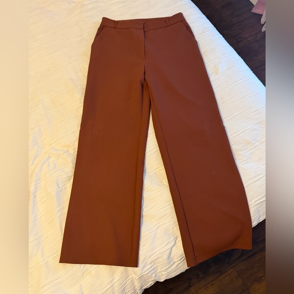 Viscose Dress Pants in Rust